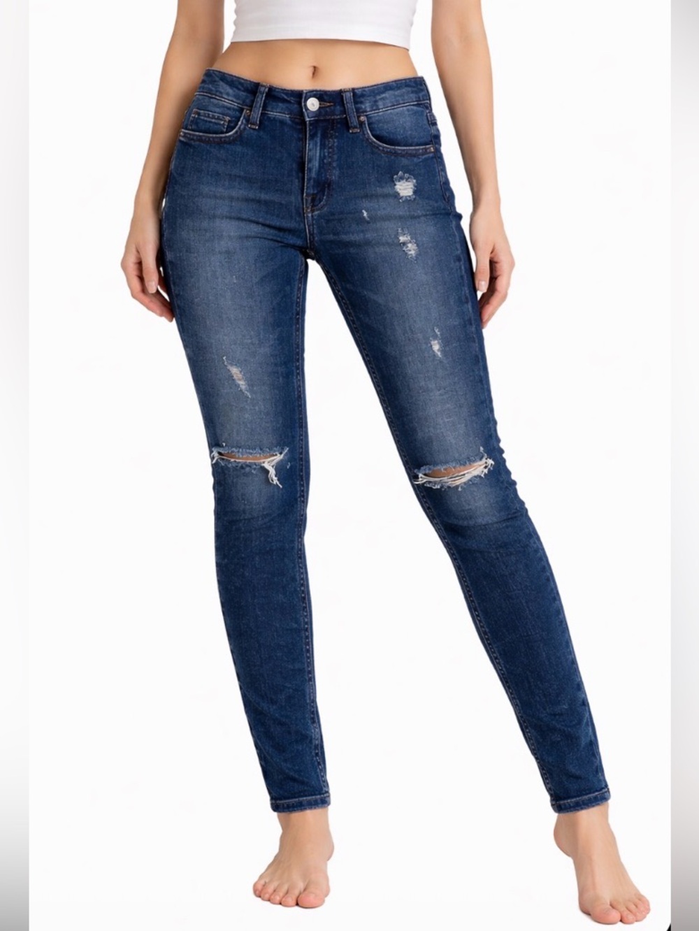 Victoria Beckham blue denim jeans size 24 Made in Italy